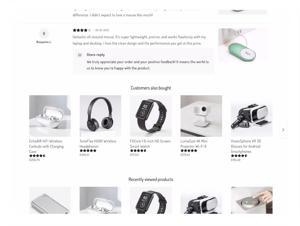 High-converting Shopify store layout created by AI using UX best practices
