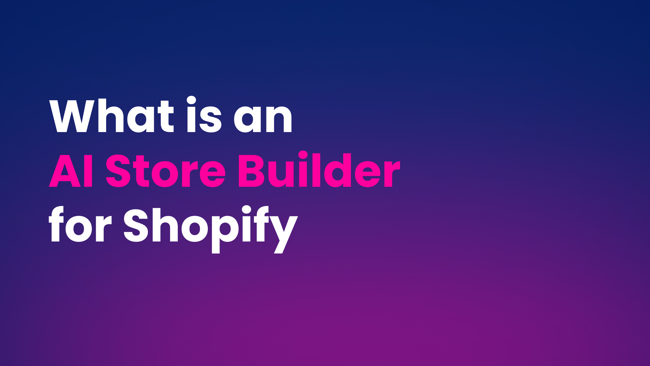 An illustration of how an AI store builder works to create an online shop.