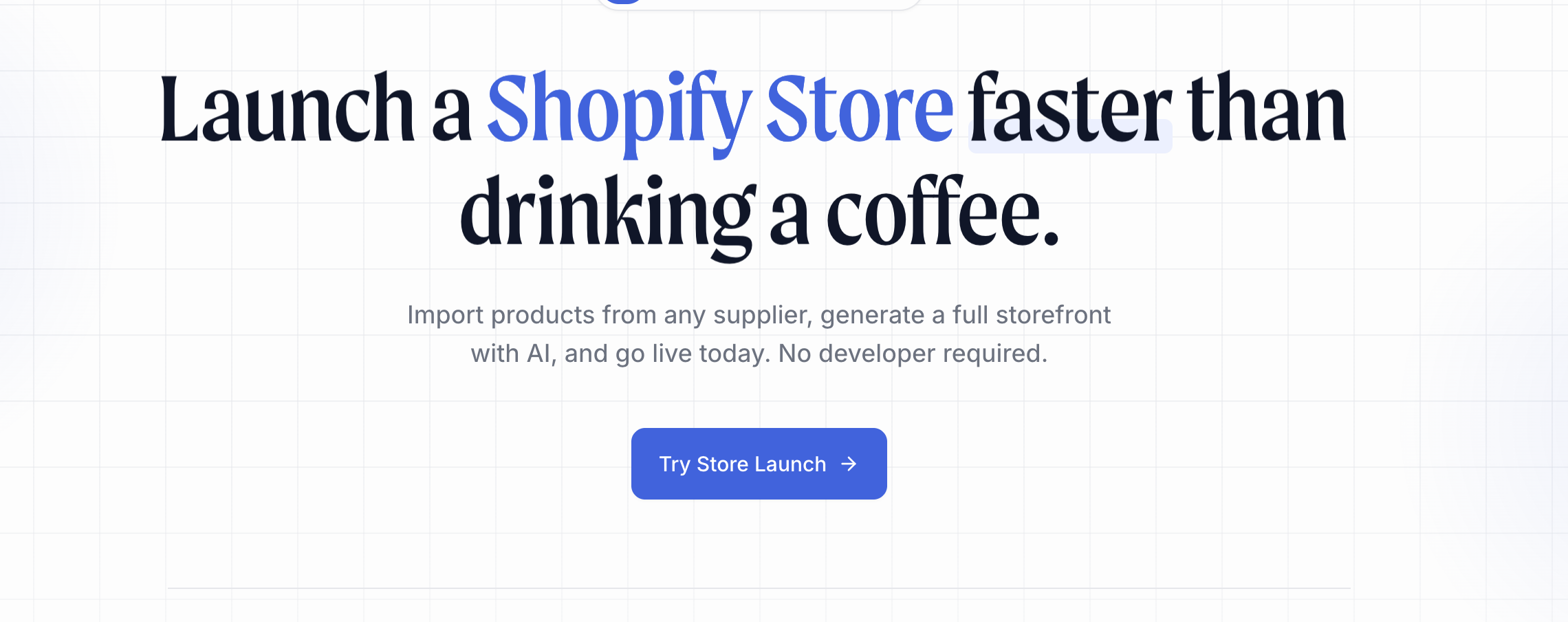 Store Launch AI Shopify store builder
