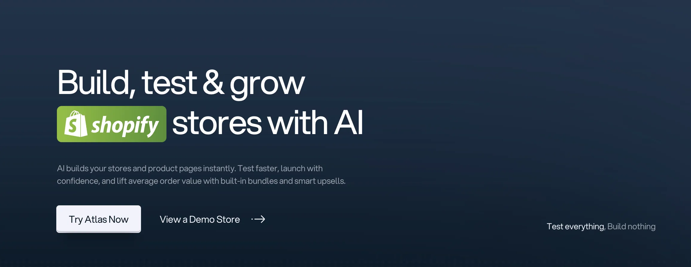 Atlas AI store builder